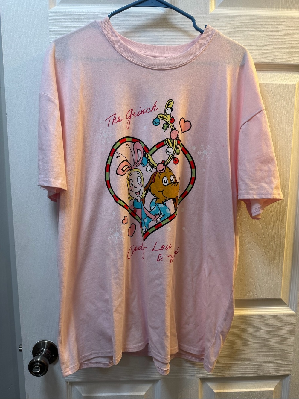 Dr. Seuss Pink The Grinch Logo Tee